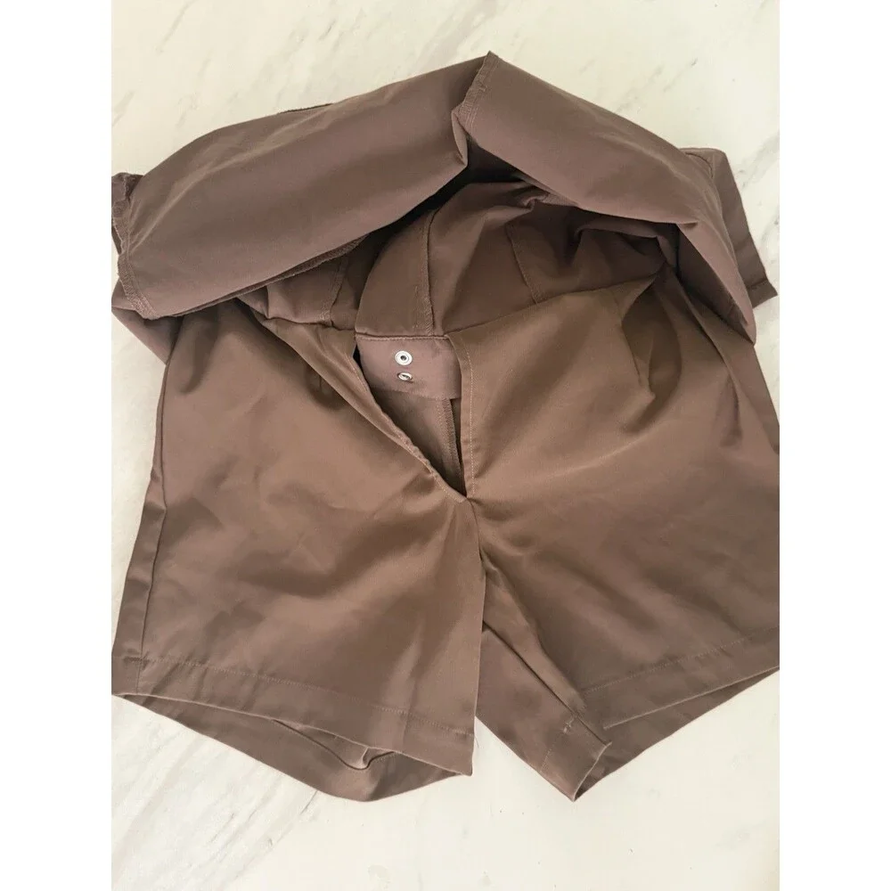 Nike Golf Skort Womens 4 Brown Fit Dry Stretch Pockets Knee Length Athletic